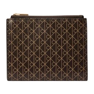 Calvin Klein Cartera Bifold Emblem de Doble Cremallera - Accessories - Mujer - Marr&oacute;n - ONE SIZE