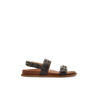 Michael Kors Flat Sandals, female, Brown, Size: 9 1/2 US Nia Sandal