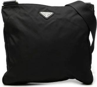 Prada Pre-owned Crossbody Bag - Dames - Vintage Schoudertas - Zwart - ONE Size - Nylon - Vintage