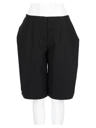 Jacquemus Black Tailored Concealed-Closure Cotton Shorts