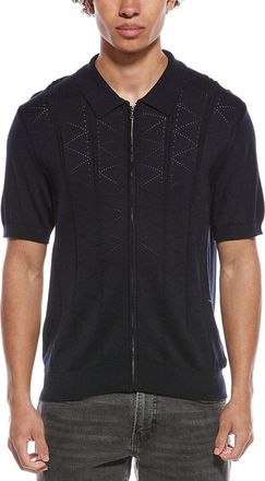 Jason Wu Pointelle Zip Polo Shirt