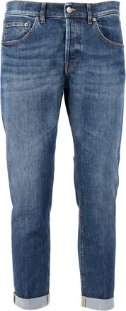 Dondup Medium Blue Icon Rolled Jeans