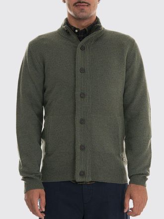 Barbour Cardigan in pura lana con collo alto e chiusura a bottoni