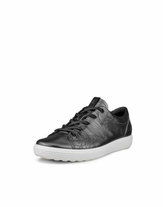 Ecco Womens Soft 7 Sneaker In Heavy Silver