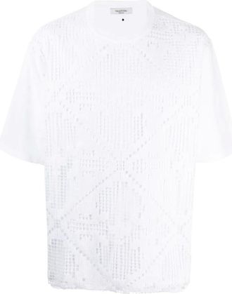 Valentino Hombre, Camisetas, Blanco, Talla: S