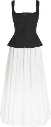 SIMKHAI Jolynn Colour-blocked Woven Maxi Dress - Black - 10 (UK14 / L)