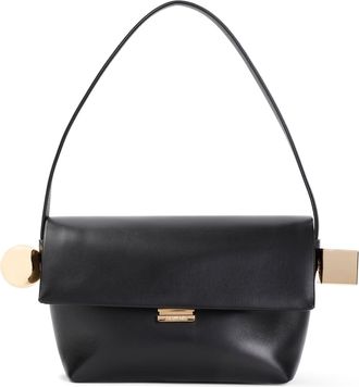 Jacquemus Black Lamb Leather Le Rond Carre Handbag-Donna