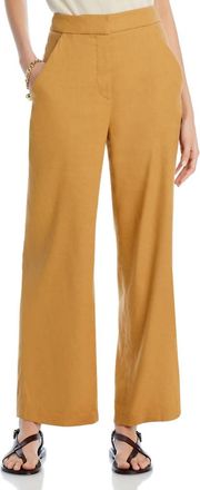 Veronica Beard Jodie Wide Leg Pants In Desert Khaki