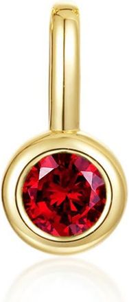 Lafonn Bezel Birthstone Charm Pendant in January - Dark Red at Nordstrom