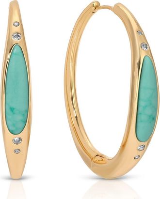 Ettika Solstice Hoop Earrings in Turquoise at Nordstrom