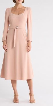 L.k. Bennett Katerina Long Sleeve Crepe Dress in Pin-Pink at Nordstrom Rack, Size 10 Us / 14 Uk