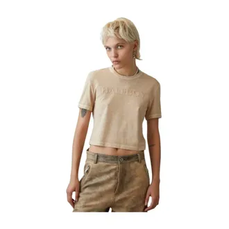 Halfboy T-Shirts, female, Beige, S, Alice Baby Tee Warm Sand T-Shirt