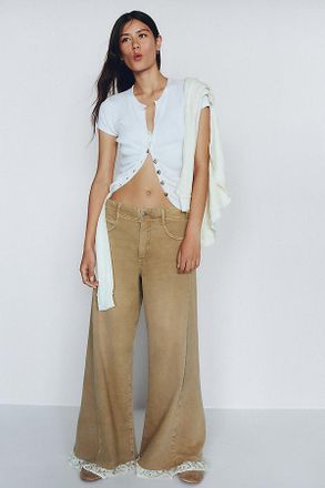 Pilcro Adi Mid-Rise Relaxed Wide-Leg Jeans