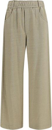 Brunello Cucinelli Beige Cotton Casual Womens Pants