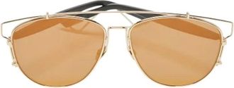 Dior Pre-owned Accessories, female, Yellow, Size: ONE SIZE Pre-owned Glass Sunglasses
