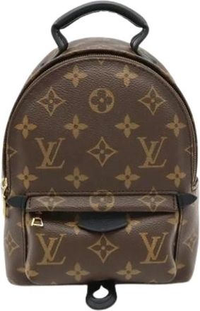 Louis Vuitton Pre-owned Monogram Canvas Backpack - Dames - Vintage Rugzakken - Bruin - ONE Size - Leer - Vintage