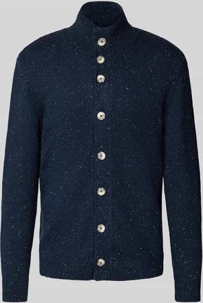 Tom Tailor Regular Fit Strickjacke mit Baumwolle in Dunkelblau, Größe XXL