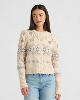 NVLT Womens Embroidered Cardigan