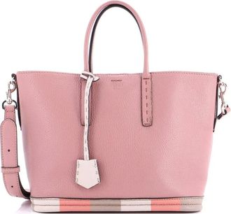 Fendi Selleria Convertible Leather Medium tote bag - Roze