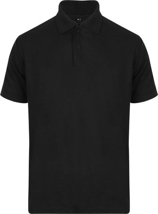 Generic Mens Plain Polo top Pique T- Shirts (Black, XXL)