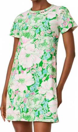 Lilly Pulitzer Cody Short Sleeve Dress In Putting Green Poppyland