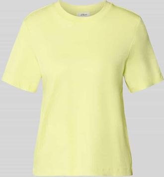 s.Oliver Red Label Regular Fit T-Shirt aus reiner Baumwolle in GELB, Gr&ouml;&szlig;e 34