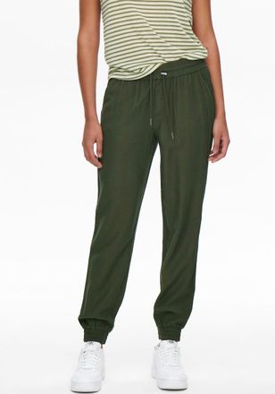 Only Jogger Pants ONLY ONLKELDA-EMERY MW PULL-UP PANTS, Damen, Gr. 34, L&auml;nge 30, grape leaf, Web, Obermaterial: 92% Viskose, 8% Polyester, normal, Hosen Jo