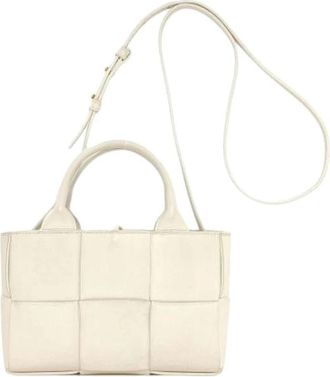 Bottega Veneta Pre-owned Mini Pouch - Dames - Vintage Mini Tas - Wit - ONE Size - Leer - Vintage