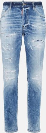 Dsquared2 Mens Dsquared2 Light Scarface Wash Cool Guy Jeans Navy Blue - Size: 34/32