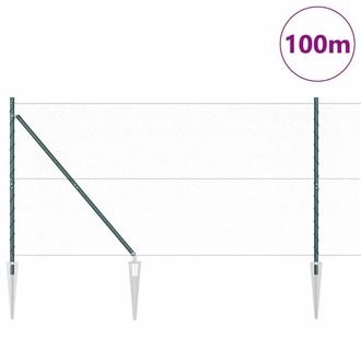 Berkfield Home Hexagon Fence Green 1.2x100 m Steel