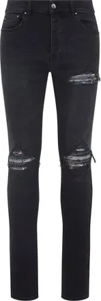 Amiri Black Crane Mx1 Cotton Jeans-Uomo