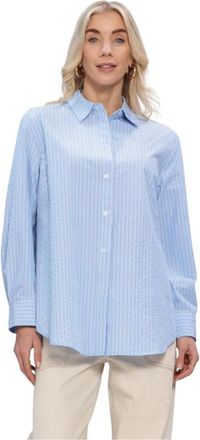 Modstr&ouml;m Overhemden, Dames, Blauw, S, Viggemd Stripe Shirt