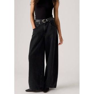 Levi's black denim super baggy barrel jeans