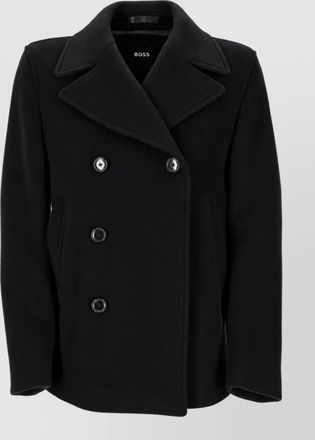 HUGO BOSS wool double-breasted peacoat