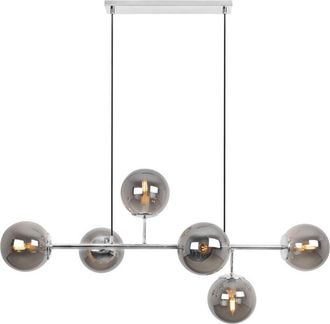 OEM L&aacute;mpara De Techo Siena Cromada 6 L&aacute;mpara Plana Grafito E14 Brazos Largos