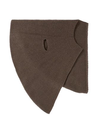 Homme Pliss&eacute; Issey Miyake cutout knitted hat - Brown