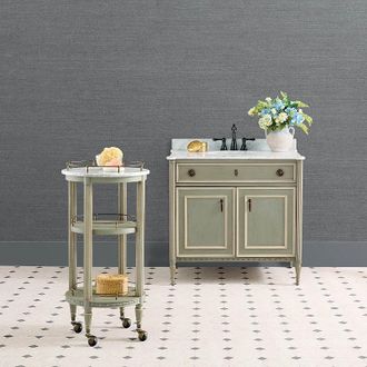 Frontgate Etienne 36 Single Bath Vanity Set with Bath Valet in French Patina - Frontgate