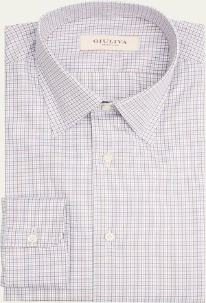 Giuliva Heritage Collection Mens Luigi Striped Sheer Button-Down Shirt