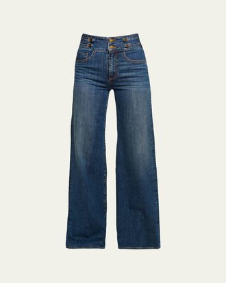Ramy Brook Liv High-Rise Wide-Leg Jeans