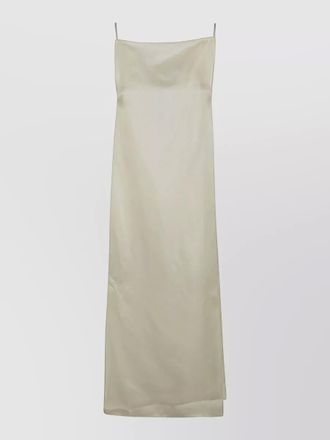 Loulou Studio satin midi dress spaghetti straps neckline