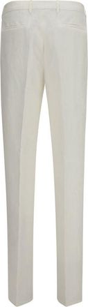 Brunello Cucinelli Mens White Linen Casual Pants