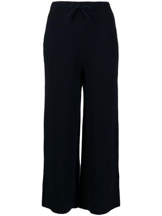 Joshua Sanders Pantaloni a gamba ampia con stampa - Blu