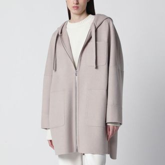 Max Mara Beige hooded coat