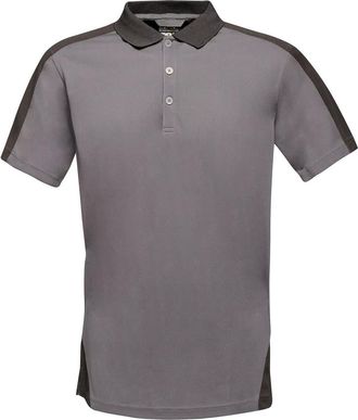 Regatta Contrast Coolweave Pique Polo Shirt in Seal Grey And Black at Nordstrom, Size Xxx-Large