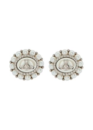Vivienne Westwood Amaya Faux Pearl Stud Earrings - Silver - One Size