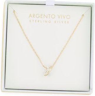Argento Vivo Two-Tone Cross Pendant Necklace in Gold/Silver at Nordstrom Rack