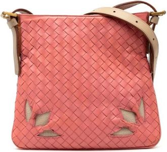 Bottega Veneta Pre-owned Cross Body Bags, female, Pink, Size: ONE SIZE Pre-owned Leather Shoulder Bag