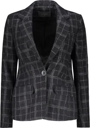 Lorena Antoniazzi Blazer met Reverskraag en Klepzakken - Dames - Blazers - Blauw - 3XS - Wol - Jassen