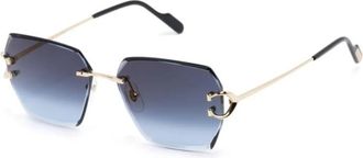 Cartier Ct 0466S 002 Zonnebrillen - Dames - Zonnebrillen - Geel - 58 MM - Accessoires