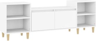 vidaXL Mueble para TV madera contrachapada blanco 160x35x55 cm vidaXL